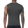 imageRoadbox Mens Compression Shirts 12 One Arm Short Sleeve Athletic Workout Base Layer TShirt Basketball UndershirtsRight Long Dark Graywhitelight Gray