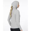 imageRoadbox Womens Sun Protection Hoodie UPF 50 Long Sleeve Hiking Fishing Hooded Shirt UV Rash Guard for WomenGray