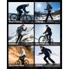 imageRoadbox Mens Mountain Bike Pants Winter Thermal Fleece Lined Waterproof Windproof Cycling Pants for Cold Weather MTBBlack Grey