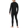 imageRoadbox Thermal Underwear for Men Fleece Lined Long Johns Base Layer Ski Thermals Top and Bottom Set02black With Blue Sides