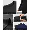 imageRoadbox Thermal Underwear for Men Fleece Lined Long Johns Base Layer Ski Thermals Top and Bottom Set02black With Blue Sides