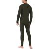 imageRoadbox Thermal Underwear for Men Fleece Lined Long Johns Base Layer Ski Thermals Top and Bottom Set02green With Black Sides