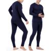 imageRoadbox Thermal Underwear for Men Fleece Lined Long Johns Base Layer Ski Thermals Top and Bottom SetBlue