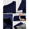 imageRoadbox Thermal Underwear for Men Fleece Lined Long Johns Base Layer Ski Thermals Top and Bottom SetBlue