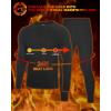 imageRoadbox Thermal Underwear for Men Fleece Lined Long Johns Base Layer Ski Thermals Top and Bottom SetSoft Black