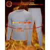 imageRoadbox Thermal Underwear for Men Fleece Lined Long Johns Base Layer Ski Thermals Top and Bottom SetSoft Gray