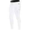 imageRoadbox Mens Compression Pants Running Tights with Pockets Athletic Leggings Base Layer for Workout Basketball Cycling Sport1 Packwhite