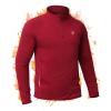imageRoadbox Mens Quarter Zip Thermal Pullover Fleece Lined Athletic Golf Sweatshirt Long Sleeve Winter Running Workout ShirtsRed
