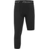 imageRoadbox Boys One Leg Compression PantsAthletic 34 Football TightsYouth Single Leg Sports Base Layer Leggings PocketsWhiteblack