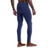 imageMens Fleece Lined Thermal Compression Pants  Running Tights with Pockets Ski Leggings Athletic Base Layer BottomsNavy Blue