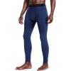 imageMens Fleece Lined Thermal Compression Pants  Running Tights with Pockets Ski Leggings Athletic Base Layer BottomsNavy Blue