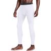 imageMens Fleece Lined Thermal Compression Pants  Running Tights with Pockets Ski Leggings Athletic Base Layer BottomsWhite