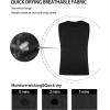 imageRoadbox Boys Compression Sleeveless Shirts Kids Athletic Tank Tops Youth Quick Dry Undershirts for Football Basketball Black