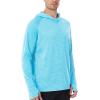 imageRoadbox UPF 50 Fishing Shirts for Men Long Sleeve UV Sun Protection Lightweight Rash Guard Hoodie for Hiking WorkoutLight Blue