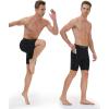 imageRoadbox Mens Compression Shorts with Pockets 3 Pack 9 Performance Running Base Layer for Workout Sports UnderwearBlacksea Bluewhite
