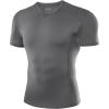 imageRoadbox Mens Compression Shirt Short Sleeve VNeck Gym Running Sports TShirt Cool Dry Athletic Base Layer UndershirtsLight Gray