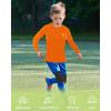 imageRoadbox Boys Youth Compression Shirts  Long Sleeve Athletic Undershirt Kids Quick Dry Base Layers for Baseball Soccer1 Packfluorescent Orange