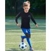 imageRoadbox Boys Youth Compression Shirts  Long Sleeve Athletic Undershirt Kids Quick Dry Base Layers for Baseball Soccer1 Packgrey Blue