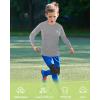imageRoadbox Boys Youth Compression Shirts  Long Sleeve Athletic Undershirt Kids Quick Dry Base Layers for Baseball Soccer1 Packlight Grey