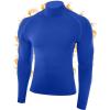 imageRoadbox Mens Thermal Compression Shirts Mock Turtleneck Long Sleeve Fleece Lined Undershirt Base Layer for Winter WorkoutRoyal Blue