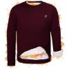 imageRoadbox Mens Sherpa Lined Sweatshirt Winter Warm Heavyweight Crewneck Pullover Tops Long Sleeve Thermal Fleece SweatersBurgundy