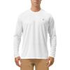imageRoadbox Mens UPF 50 UV Sun Protection Shirts Outdoor Long Sleeve SPF Rash Guard for Fishing Hiking Swimming RunningWhite
