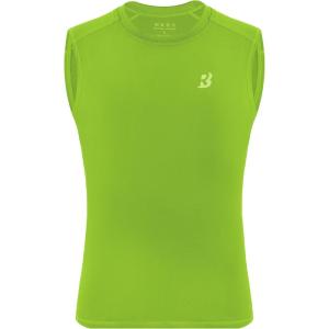 imageRoadbox Boys Youth Sleeveless Compression Shirt Quick Dry Kids Football Undershirt Athletic Soft Tank Tops Sport BasketballLime Green