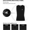 image:imageRoadbox Boys Compression Tank Tops Tagless Soft Athletic Undershirts Quick Dry Base Layer Shirt for Kids YouthBlack