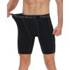 image:imageRoadbox Mens Compression Shorts with Pockets 3 Pack 9 Performance Running Base Layer for Workout Sports Underwear