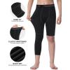image:imageRoadbox Boys One Leg Compression Pants 2Pack 34 Athletic Basketball Leggings Youth Sports Baselayer Tights06 Blackwhiteright Long