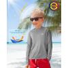 image:imageRoadbox Boys UPF 50 Rash Guard Swim Shirt 2 Pack Sun Protection Long Sleeve Shirts Athletic UV Beach Rashguard for Kids1 Pack Gray