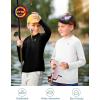 image:imageRoadbox Boys UPF 50 Rash Guard Swim Shirt 2 Pack Sun Protection Long Sleeve Shirts Athletic UV Beach Rashguard for Kids2 Pack Blackwhite
