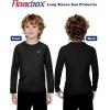 image:imageRoadbox Boys UPF 50 Rash Guard Swim Shirt 2 Pack Sun Protection Long Sleeve Shirts Athletic UV Beach Rashguard for Kids2 Pack Blackwhite