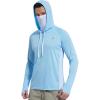image:imageRoadbox Mens UPF 50 Sun Protection Hoodie Shirt  Outdoor Long Sleeve Athletic Rash Guard Shirts