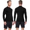 image:imageRoadbox Mens Compression Shirt Mock Turtleneck Long Sleeve Undershirt Quick Dry Athletic Base Layer for Sports and WorkoutBlack