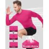 image:imageRoadbox Mens Compression Shirt Mock Turtleneck Long Sleeve Undershirt Quick Dry Athletic Base Layer for Sports and WorkoutMagenta