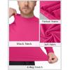 image:imageRoadbox Mens Compression Shirt Mock Turtleneck Long Sleeve Undershirt Quick Dry Athletic Base Layer for Sports and WorkoutMagenta