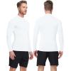 image:imageRoadbox Mens Compression Shirt Mock Turtleneck Long Sleeve Undershirt Quick Dry Athletic Base Layer for Sports and WorkoutWhite