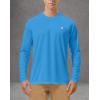 image:imageRoadbox Mens UPF 50 UV Sun Protection Shirts Outdoor Long Sleeve SPF Rash Guard for Fishing Hiking Swimming Running1 Pack  Campanula Blue