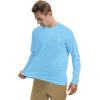 image:imageRoadbox Mens UPF 50 UV Sun Protection Shirts Outdoor Long Sleeve SPF Rash Guard for Fishing Hiking Swimming Running1 Pack  Light Blue
