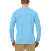 image:imageRoadbox Mens UPF 50 UV Sun Protection Shirts Outdoor Long Sleeve SPF Rash Guard for Fishing Hiking Swimming Running1 Pack  Light Blue