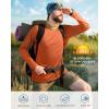 image:imageRoadbox Mens UPF 50 UV Sun Protection Shirts Outdoor Long Sleeve SPF Rash Guard for Fishing Hiking Swimming Running1 Pack  Orange