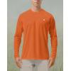 image:imageRoadbox Mens UPF 50 UV Sun Protection Shirts Outdoor Long Sleeve SPF Rash Guard for Fishing Hiking Swimming Running1 Pack  Orange