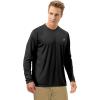 image:imageRoadbox Mens UPF 50 UV Sun Protection Shirts Outdoor Long Sleeve SPF Rash Guard for Fishing Hiking Swimming Running2 Pack  Black  White