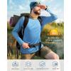 image:imageRoadbox Mens UPF 50 UV Sun Protection Shirts Outdoor Long Sleeve SPF Rash Guard for Fishing Hiking Swimming Running2 Pack  Campanula Blue  Gray