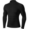 image:imageRoadbox Mens Compression Shirt Mock Turtleneck Long Sleeve Undershirt Quick Dry Athletic Base Layer for Sports and WorkoutBlack