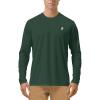 image:imageRoadbox Mens UPF 50 UV Sun Protection Shirts Outdoor Long Sleeve SPF Rash Guard for Fishing Hiking Swimming Running1 Pack  Emerald Green