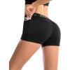 image:imageRoadbox 3 Womens Volleyball Spandex Shorts with PocketNonPocket 23 Pack Compression Shorts for Workout Running Gym YogaPocketsblackgrayred
