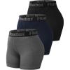 image:imageRoadbox 3 Womens Volleyball Spandex Shorts with PocketNonPocket 23 Pack Compression Shorts for Workout Running Gym YogaBlackgreynavy Blue