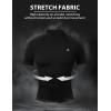 image:imageRoadbox Mens Compression Shirt Short Sleeve Mock Turtleneck Athletic Undershirt Cool Dry Base Layer Top for Gym WorkoutBlack